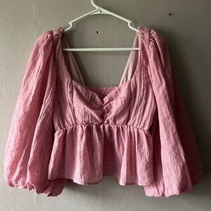 Show Me Your Mumu Pink Blush Women's Angelique Top Size Medium